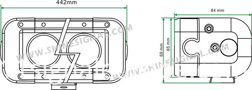 Truck Front and Back LED Bar Light (SC10-10 100W)